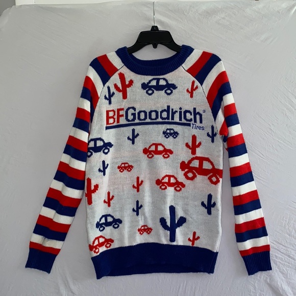 BF Goodrich Vintage Sweater Graphic Racing NASCAR Small Rare